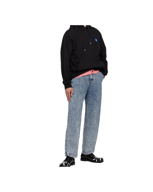 Adererror Blue Denim Trousers With Belt Loops for men