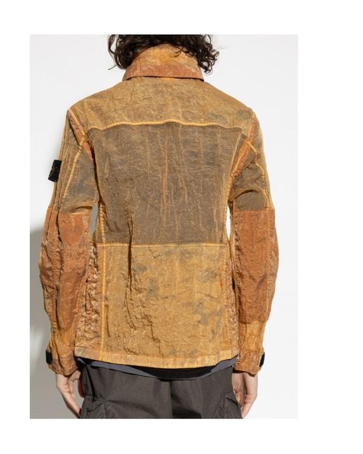 Stone Island Multicolor Logo Patch Long Sleeved Jacket for men