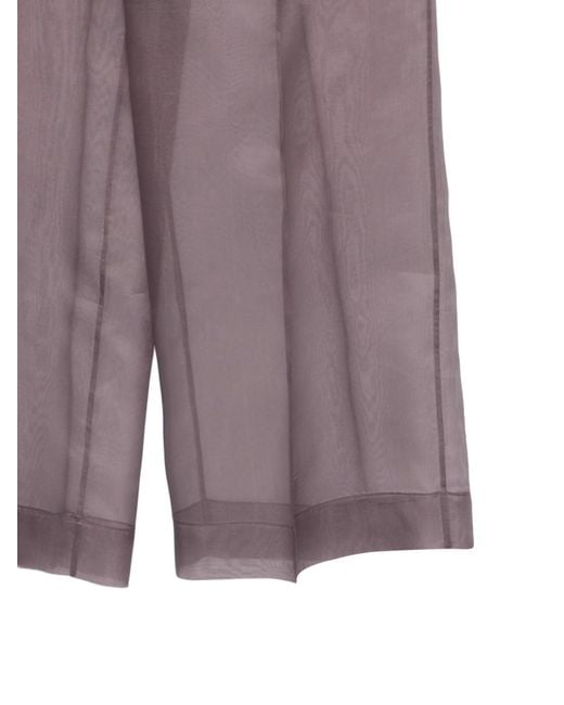 Antonelli Purple Sheer Wide-Leg Trousers