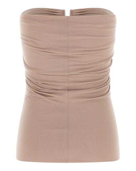 Rick Owens Brown Strapless Top