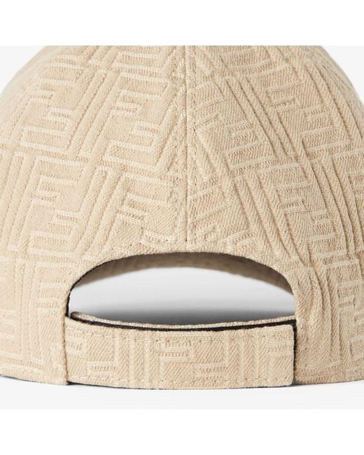 Fendi Natural Ff Cotton Baseball Cap for men