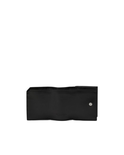 Bottega Veneta Black Fondente Trifold Wallet for men