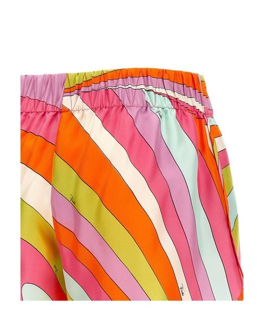 Emilio Pucci Multicolor 'Marmo' Print Shorts