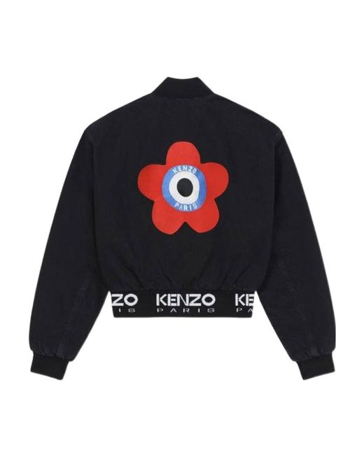 KENZO Black Target Zip-Up Bomber Jacket