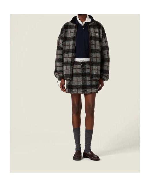 Miu Miu Black Drawstring Mini Skirt