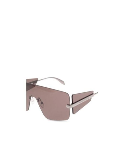 McQueen Pink Eyewear Shield Frame Sunglasses for men