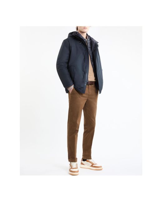 Fay Blue Double-Front Padded Jacket for men