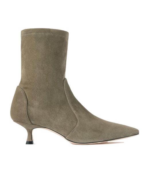 Stuart Weitzman Brown Naomu Suede Ankle Boots