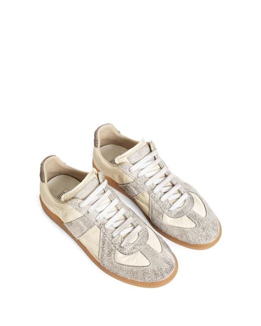 Maison Margiela White Replica Almond Toe Sneakers for men