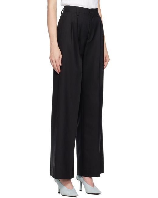 Filippa K Black Darcey Wool Trousers