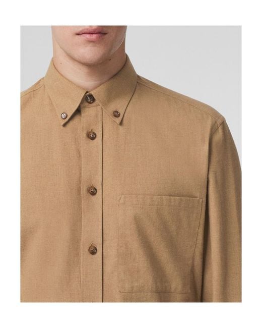 Burberry Natural Patch Pocket Long-Sleeved Shirt for men