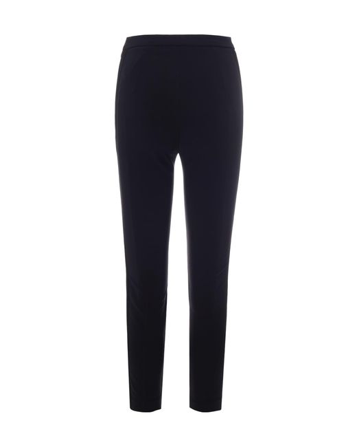 Elisabetta Franchi Blue Satin Trousers