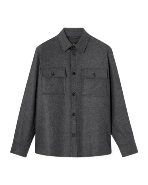 Loro Piana Gray Jim Overshirt for men