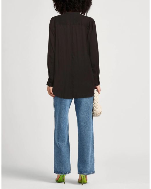 Isabel Marant Black Solid Color Longline Shirt