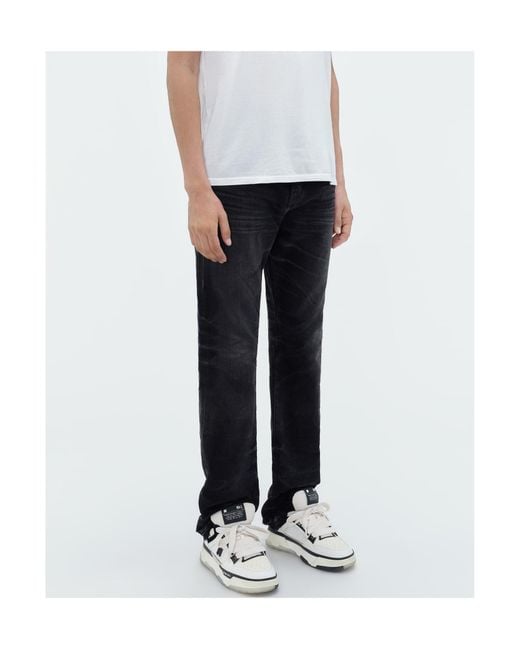 Amiri Blue Logo Patch Straight Leg Jeans for men
