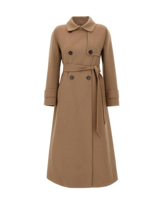 Max Mara Natural 'S Sem Double-Breasted Long Coat