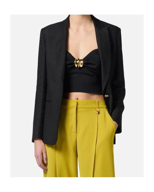 ジャケット Elisabetta Franchi LINEN GABARDINE JACKET Elisabetta Franchi Woman Gabardine Jacket in Linen Blend