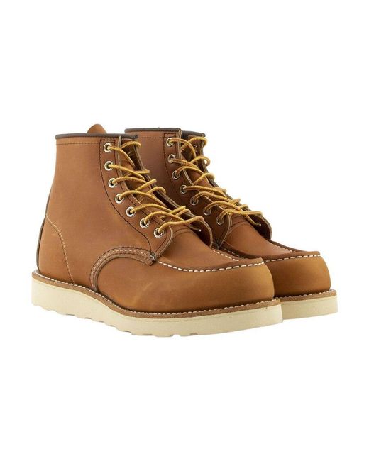 Red Wing Brown Classic Moc Boots for men