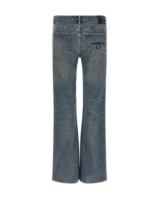 R13 Blue Jeans With Belt Loops