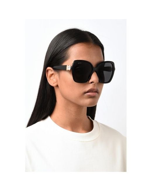 Jimmy Choo Black Eyewear Square Frame Sunglasses