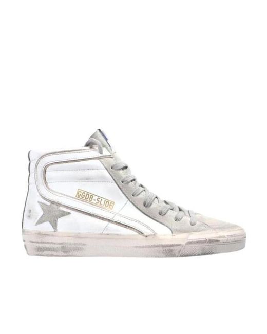 Golden Goose Deluxe Brand White Slide High-Top Sneakers