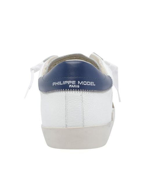 Philippe Model White Lace-Up Sneakers for men