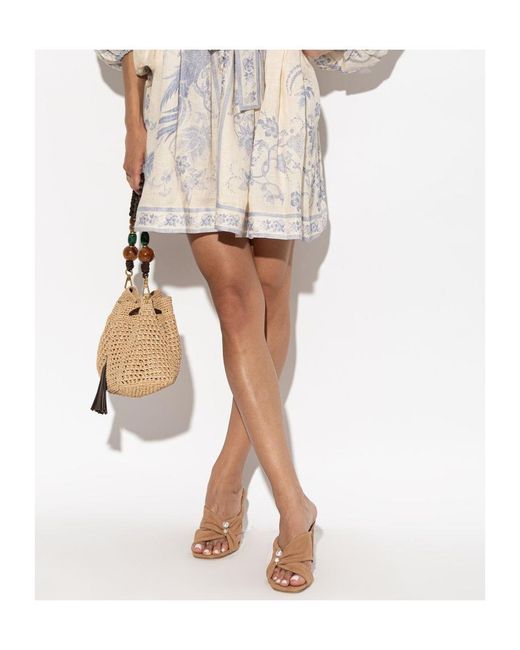 Jimmy Choo Brown Rafi 85 Embellished Mules