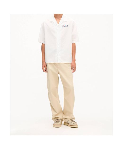 KENZO White Jumping Tiger' Haiwaiian Short Sleeve Shirt for men