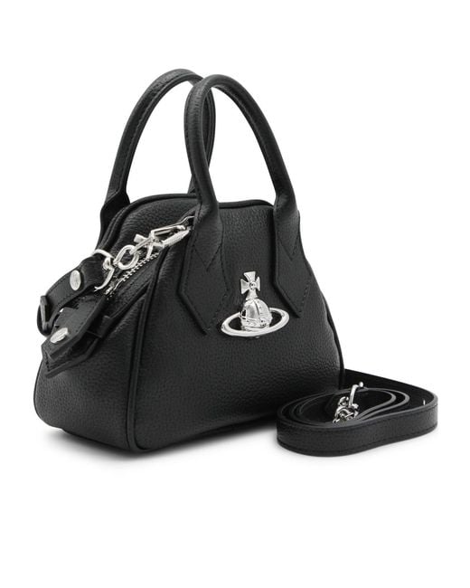Vivienne Westwood Black Logo Plaque Tote Bag