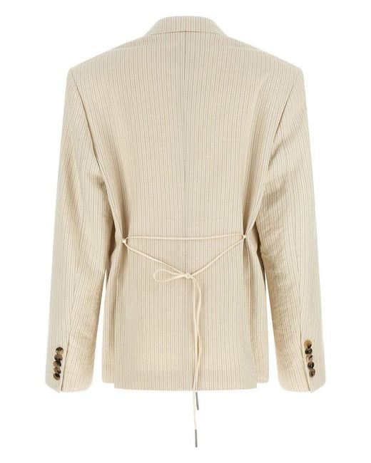 Dries Van Noten Natural Bosea Bis Oversized Blazer