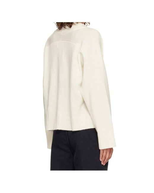 Loulou de Saison White Kaia V-Neck Cardigan