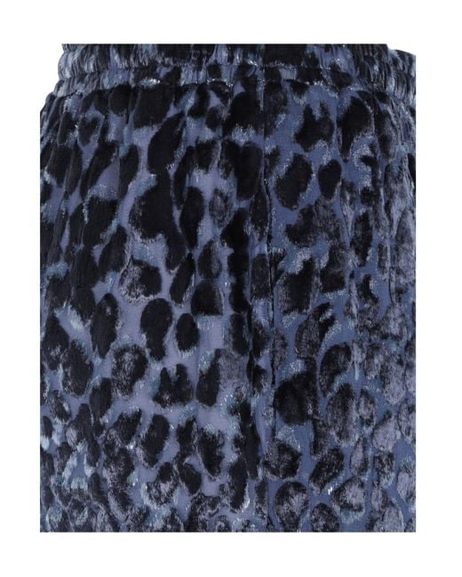 Pierre Louis Mascia Blue Elastic-Waist Casual Trousers