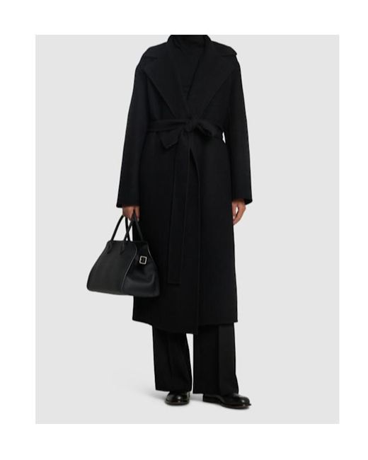 The Row Black Long-Sleeved Coat
