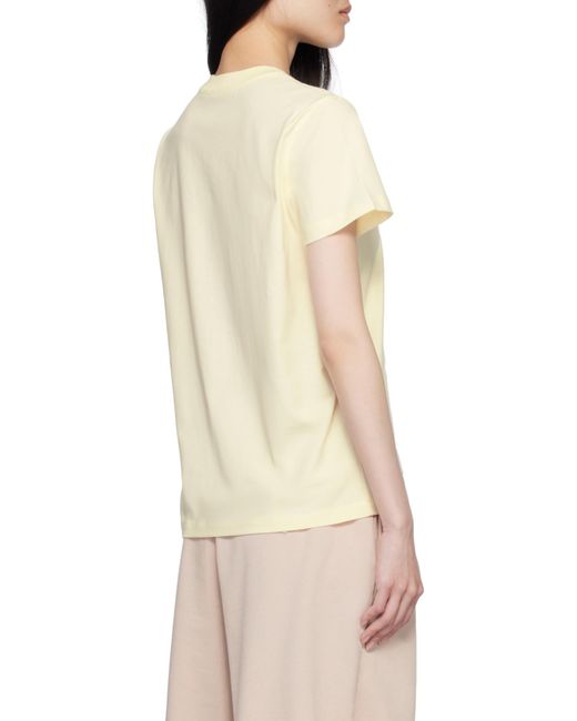 Moncler White Logo Embroidered Crewneck T-Shirt