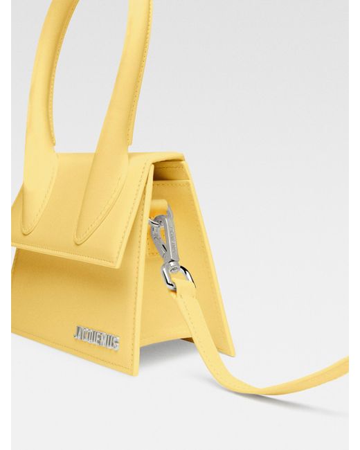 Jacquemus Yellow Le Chiquito Logo Lettering Mini Tote Bag