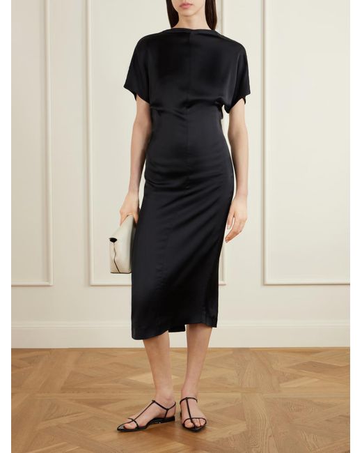 TOVE Black Satin Dress