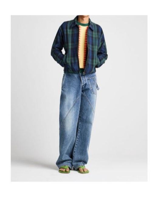 J.W. Anderson Blue Front Zip Blouson for men