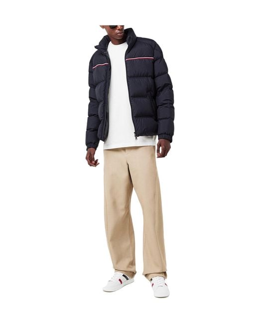 Moncler Blue Stand-Collar Quilted Down Jacket for men