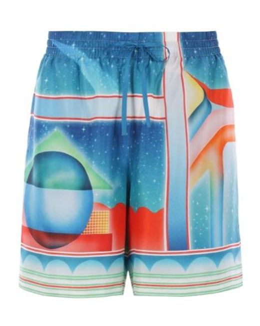 Casablanca Blue Galaxy Court Shorts for men