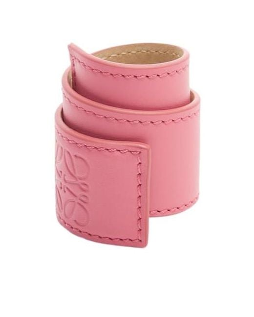 Loewe Pink Logo Embossed Bracelet