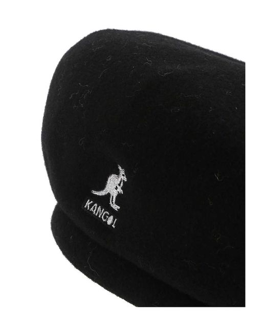 Kangol Black Logo-Embroidered Jax Beret for men