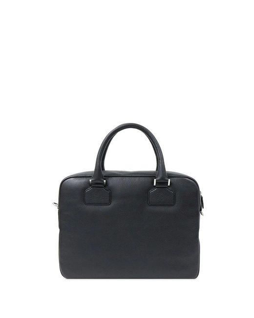 Emporio Armani Black Logo Briefcase for men