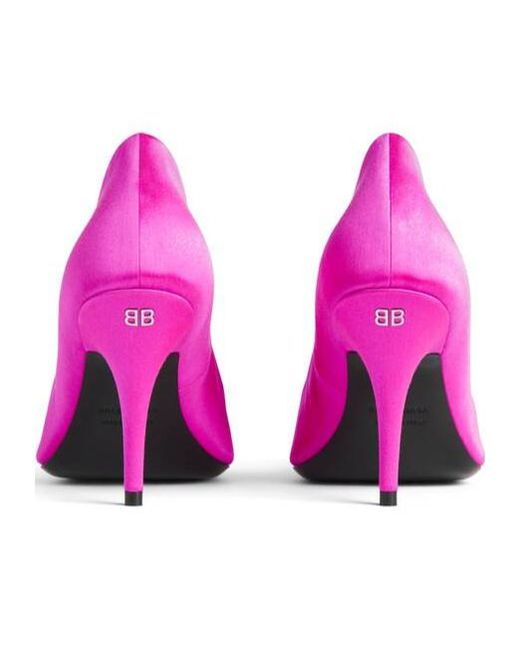 Balenciaga Pink Avenue Palazzo Pointed-Toe Pumps
