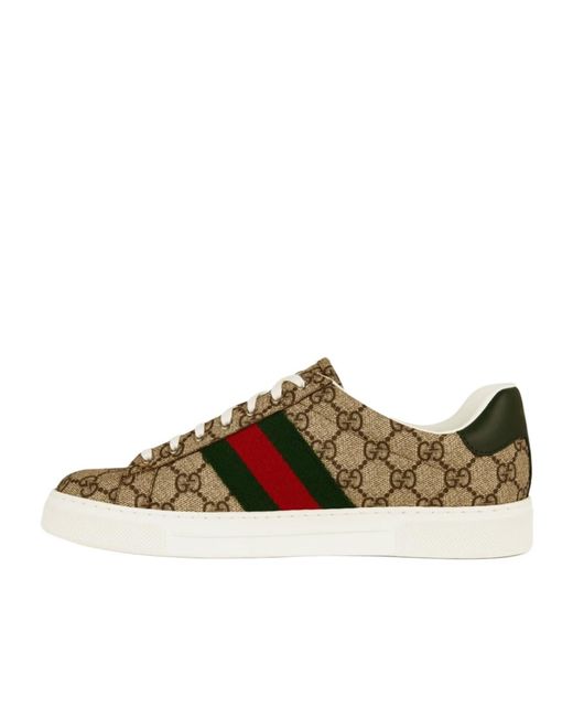 Gucci Brown Logo Sneakers for men