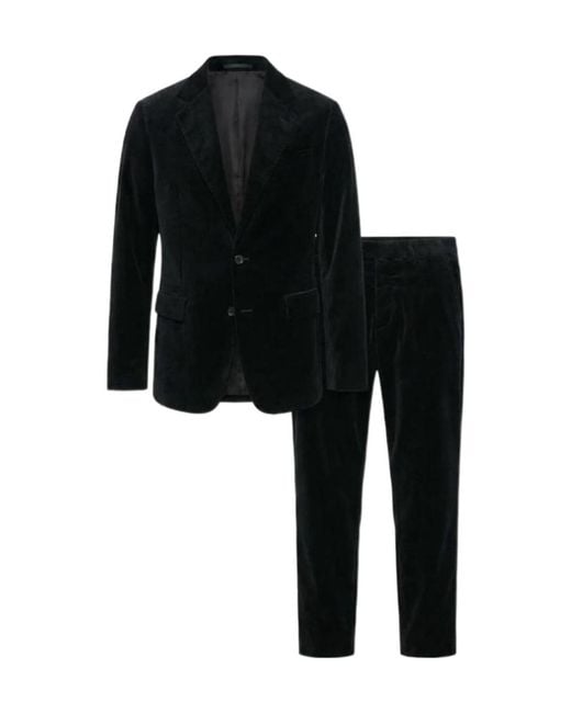 AllSaints Black Saga Buttoned Suit for men