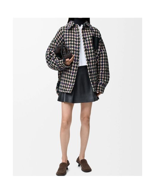 Loewe Black Leather-Trimmed Overshirt