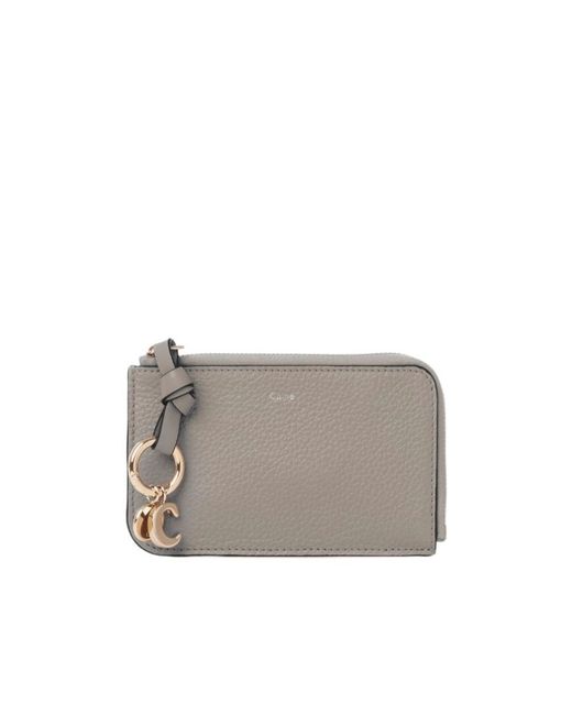 Chloé Gray Zipper Wallet