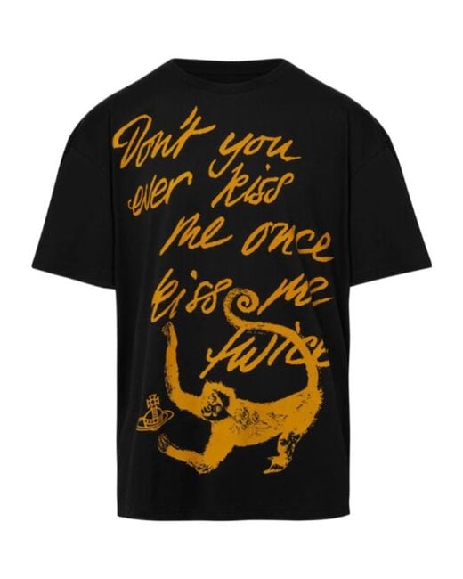Vivienne Westwood Black Oversized Monkey T-Shirt for men
