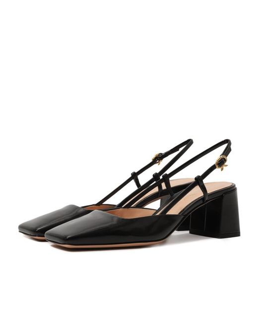 Gianvito Rossi Black Square-Headed High Heels