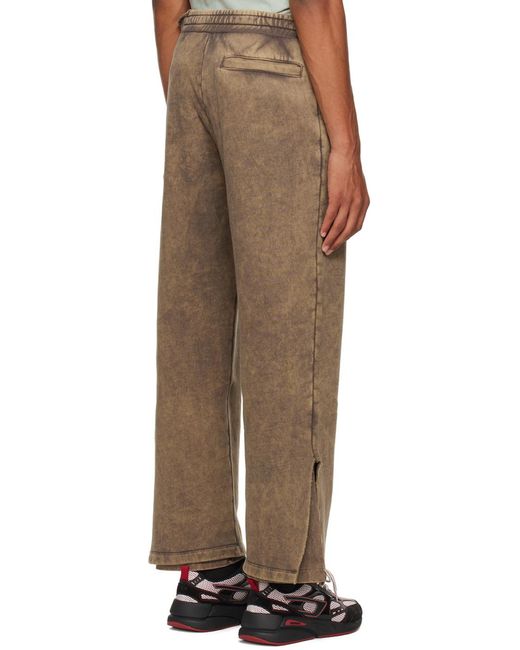 DIESEL Gray Wide-Leg Sweatpants for men